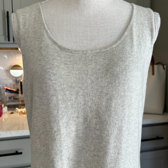 Chico's Heathered Sweater Cami Size Large (Chico's 2 see last image) - Picture 2 of 7